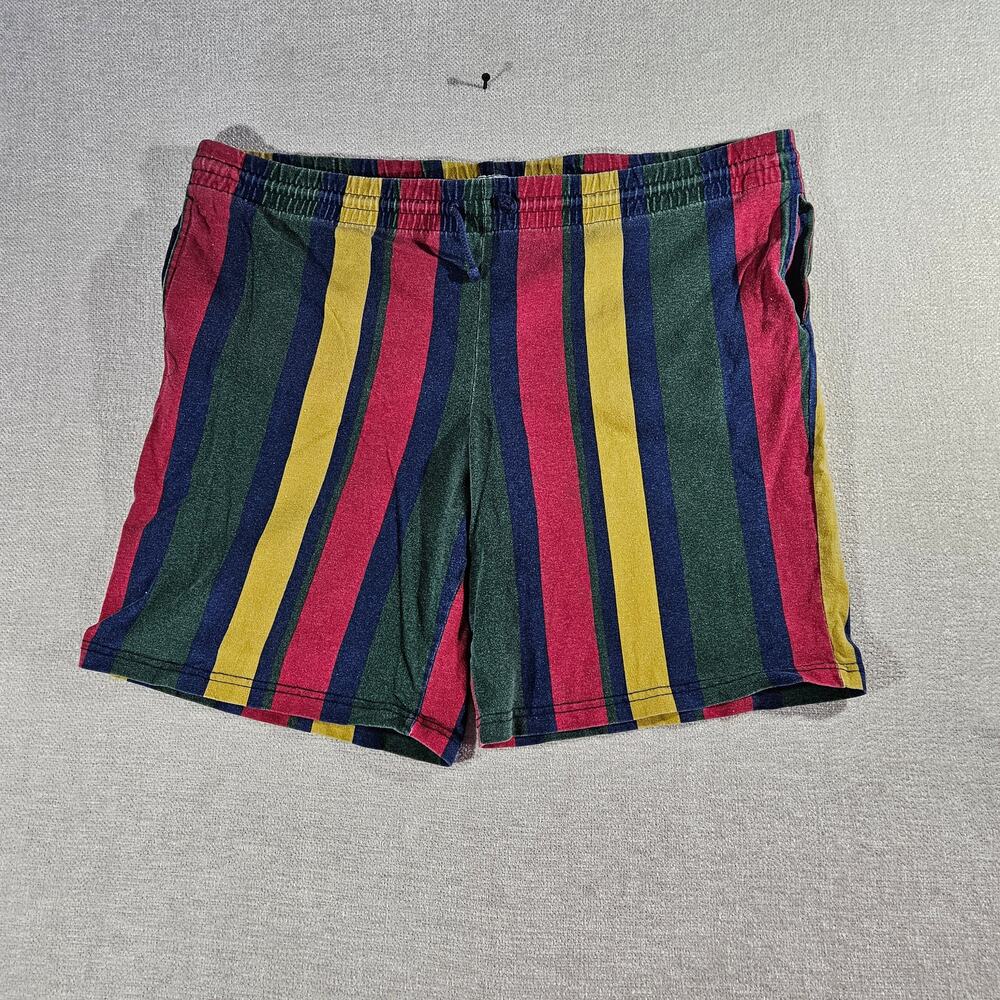Vintage 80s Guess George Marciano Striped Shorts USA Large Faded